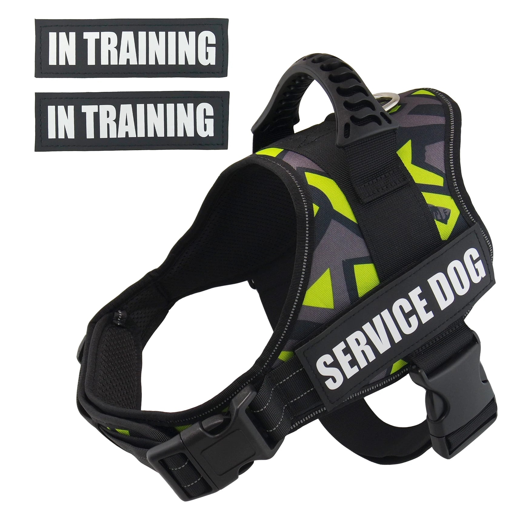 Bulldog Corgi Chihuahua Chest Harness for Service Dogs Custom Patches Soft Mesh Padded Dog Training Vest for Small and Large Dog