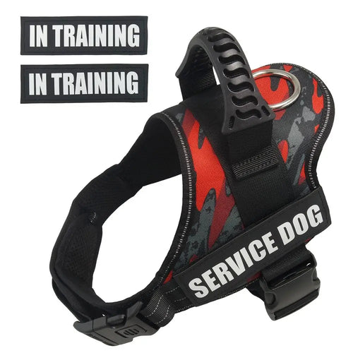 Bulldog Corgi Chihuahua Chest Harness for Service Dogs Custom Patches Soft Mesh Padded Dog Training Vest for Small and Large Dog